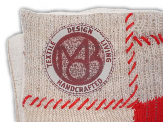 Textile living knitted plaid patty quilted badge