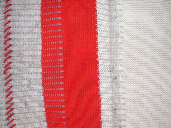 Textile living knitted plaid patty quilted detail